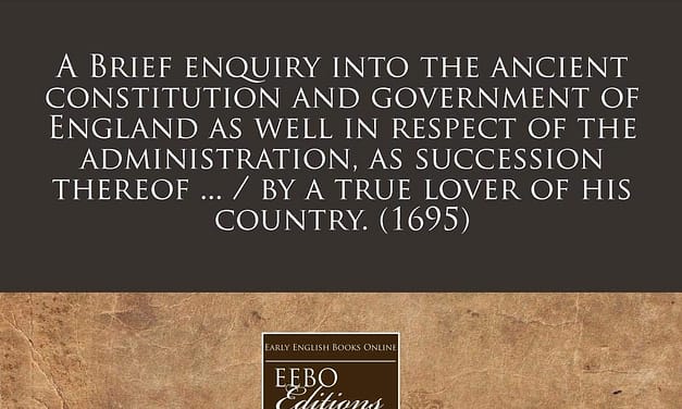 London and “the Ancient Constitution”
